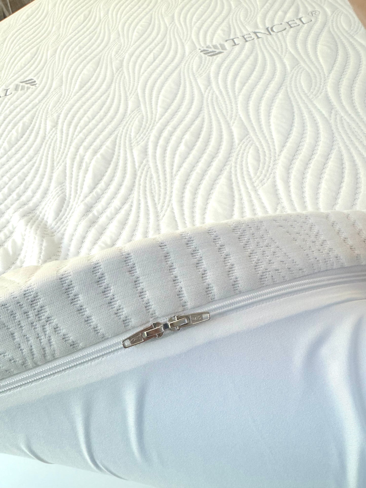 Matratzentopper 5 cm, Lyocell Bezug, Wechelbarer Bezug